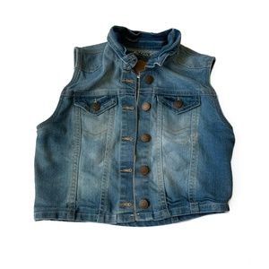 Wallflower denim button up vest L